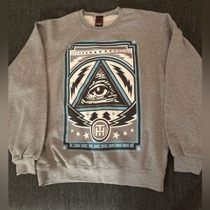 Tony Hawke skater grey crew sweatshirt, no one has worn this size large